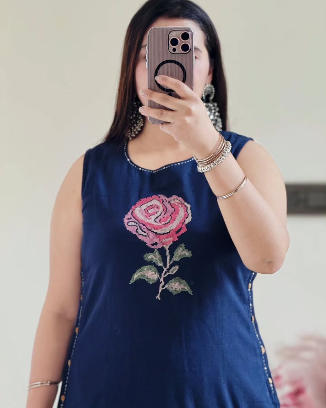 Elegant Cotton Embroidered Kurta Set for summer