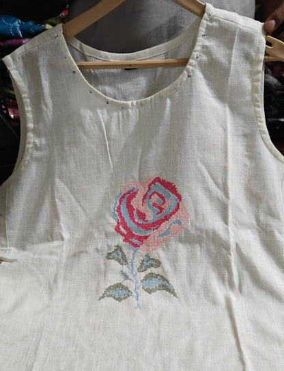 Elegant Cotton Embroidered Kurta Set for summer