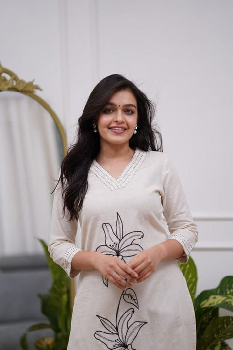 Cotton Flex Trending Kurti And Pant Set For Women's