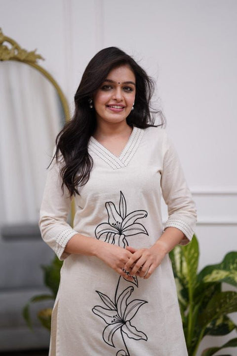 Cotton Flex Trending Kurti And Pant Set For Women's