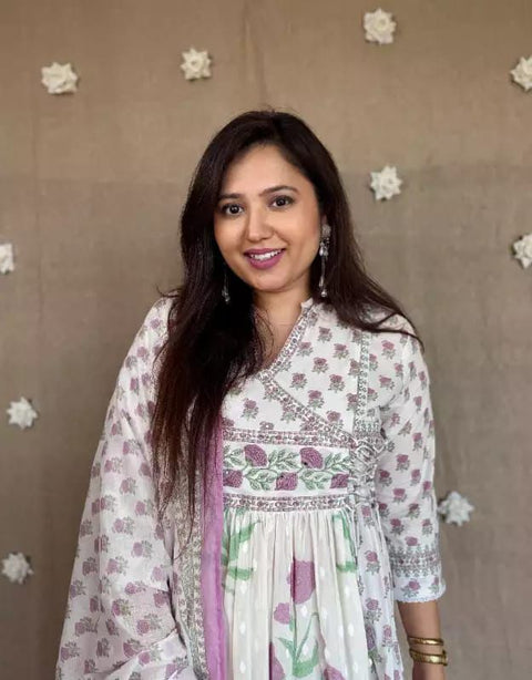 Cotton Anarkali Kurta Set For Women's