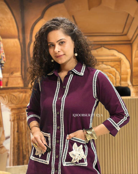 Cotton Women's New Kurti And Pant Set For Ethenic Wear