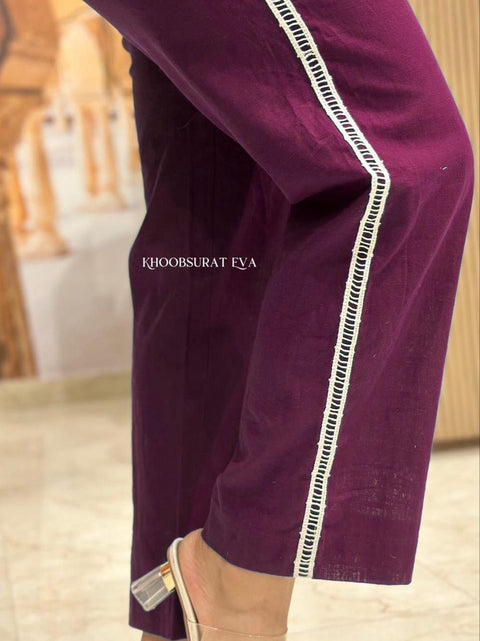 Cotton Women's New Kurti And Pant Set For Ethenic Wear