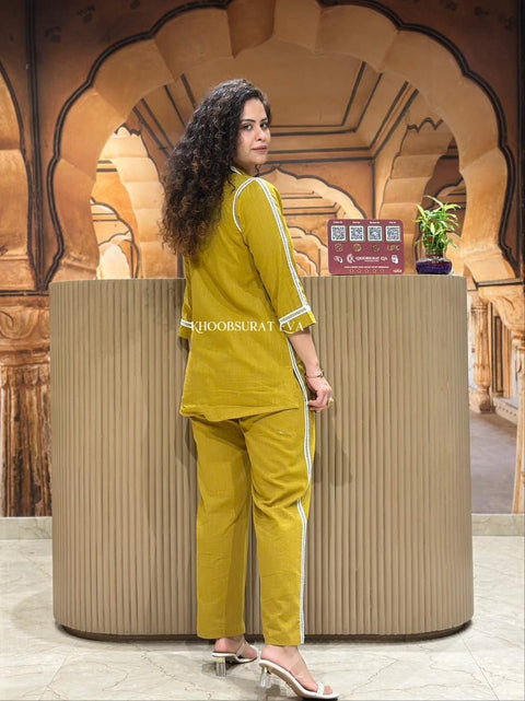 Cotton Women's New Kurti And Pant Set For Ethenic Wear